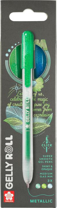 Immagine prodotto Sakura Roller Gelly Clicker (Blu, Verde, Verde smeraldo, 3x)