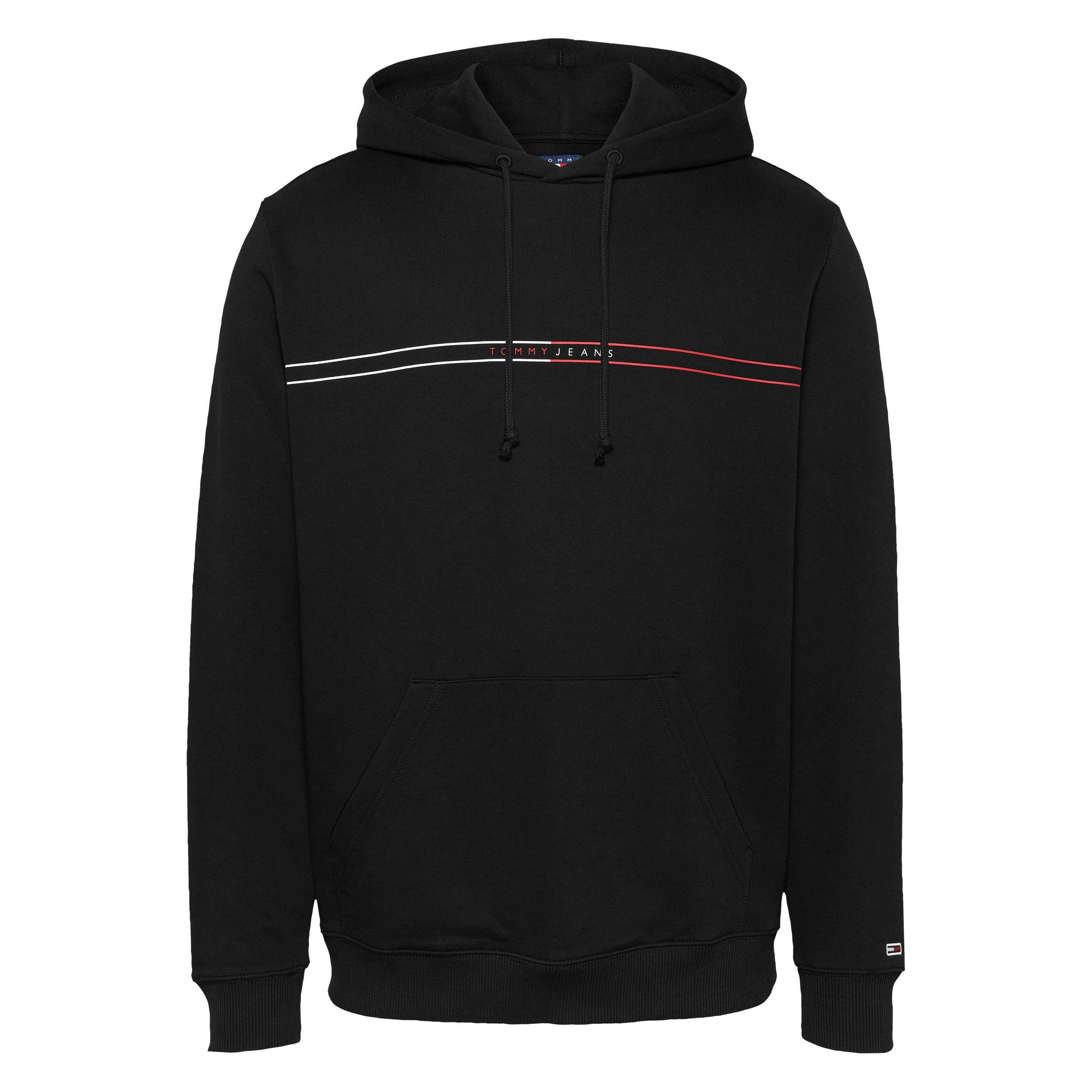 Tommy Jeans, Mannen, Springer, Tjm Reg Entry Graphic Hoodie Ext, Zwart, (Xxl)