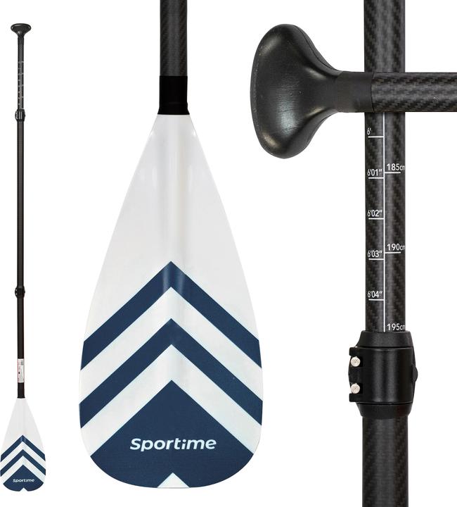 Sportime SUP Carbon Fiberglas Paddel (97 cm, 3-piece)