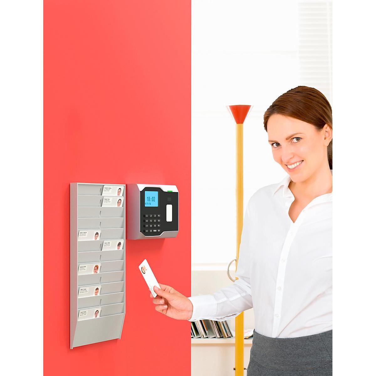 Thumbnail - Paperflow, Prospektständer, Wandhalter für Mitarbeiterkarten 24 fächer hochwertiges kratz- und schlagfestes (A4)