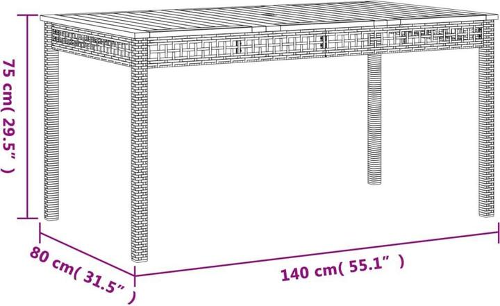 Actual product image vidaXL Garden table (80 cm)