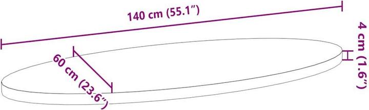 Image du produit VidaXL Lyndsie (140 x 60 x 4 cm)
