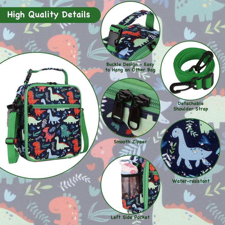 Produktbild Only-Bags.Store Isolierte Lunchbox-Tasche für Kinder, thermische Picknick-Kühltasche mit verstellbarem Gurt