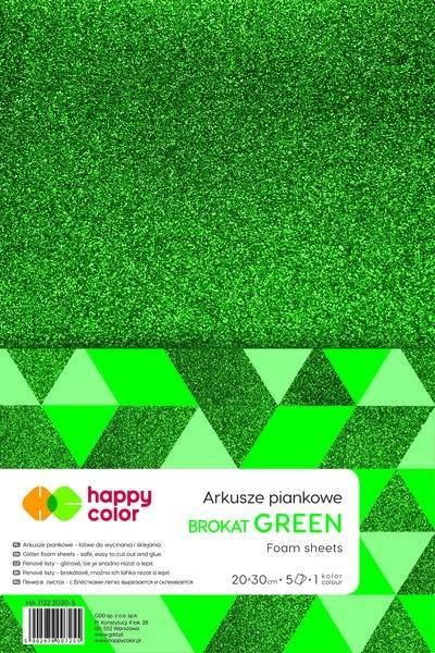 Happy Color Glitter foam sheets A4 green 5 pieces COLO