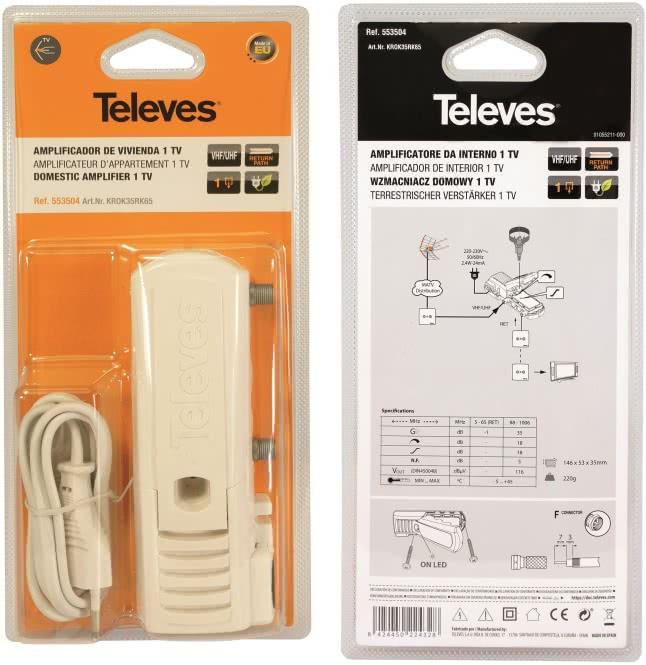 Produktbild Televes BK-Verstärker 35dB RK KROK35RK65 5-65MHz PST+Entzerrer 553504
