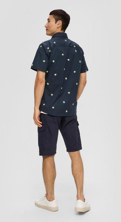Immagine prodotto s.Oliver Hemd Kurzarmhemd im Slim Fit mit All-over-Print (M)