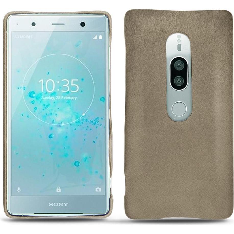Noreve Lederschutzhülle (Sony Xperia XZ2 Premium), Smartphone Hülle, Beige