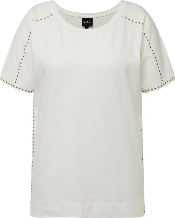 Immagine prodotto Ulla Popken T-shirt dal taglio oversize con rivetti, scollo a girocollo e mezze maniche (42, 44)
