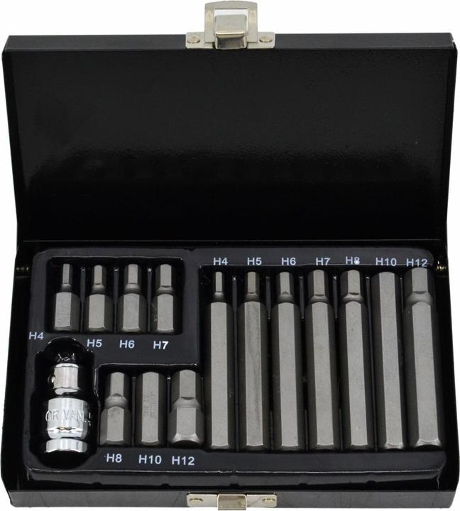 Actual product image AW Tools AWTools AWTOOLS KOŃCÓWKI IMBUSOWE HEX 15elem. BL AW35113BL