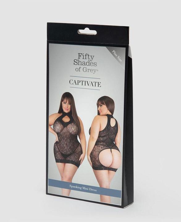Actual product image Fifty Shades of Grey Captivate Plus Size Mini Dress One Size Curve - Black (XXL, 3XL)