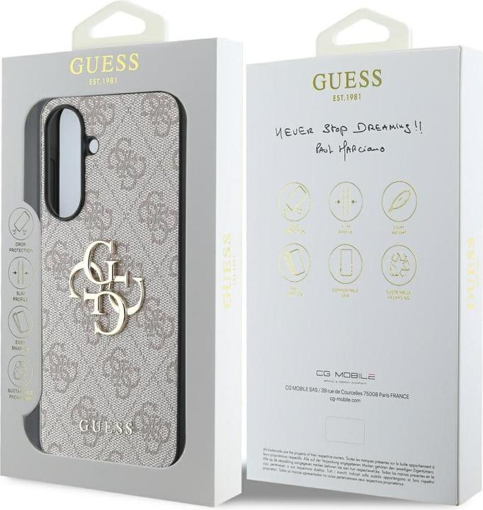 Actual product image Guess PU 4G Metal Logo Case für A566B Samsung Galaxy A56 5G - pink (Samsung Galaxy A56 5G)