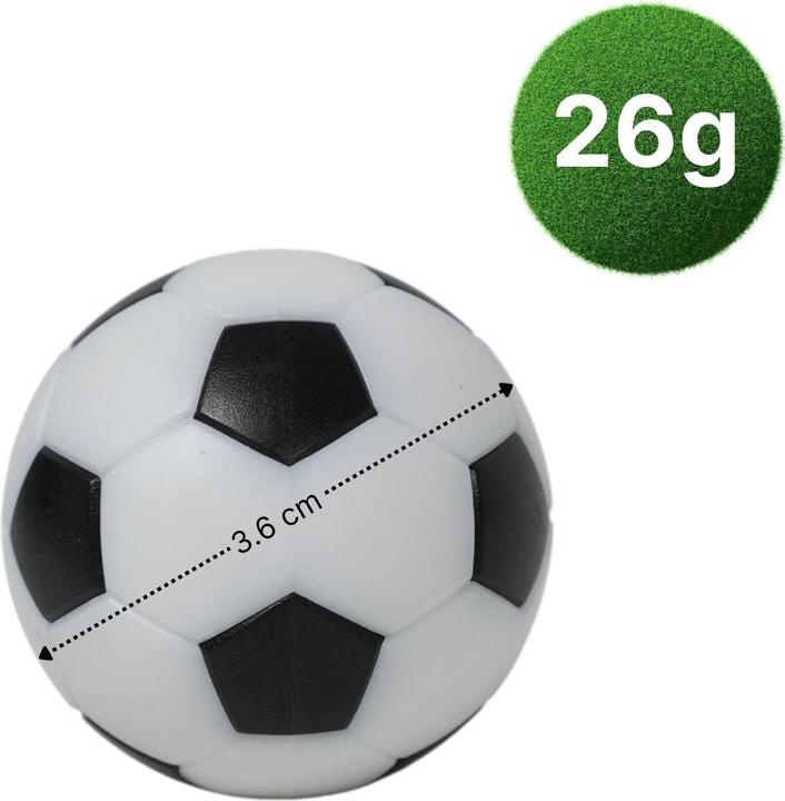 Produktbild Hermex 6er Set Tischkickerbälle Tischfussball-Bälle Mini-Fussbälle Ersatz-Fussbälle