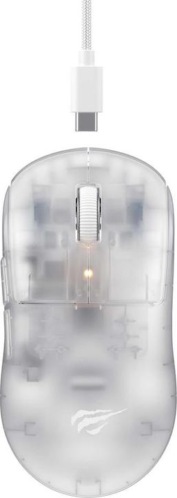 Actual product image Havit Wireless Gaming Mouse MS970WB Pro, 800DPI - 12000DPI, Transparent White (Wireless)