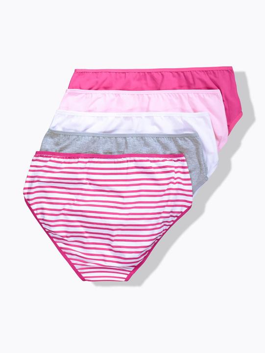 Immagine prodotto Ulla Popken Slip midi con righe/tinta unita in confezione da cinque (54)