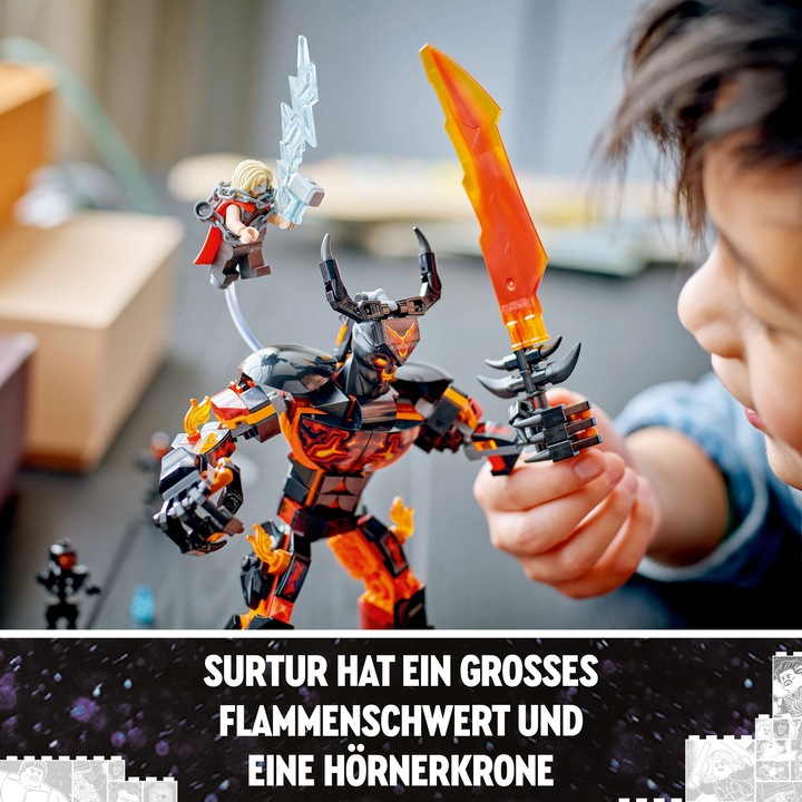 Immagine prodotto LEGO Figura di costruzione di Thor contro Surtur (76289, LEGO Marvel)