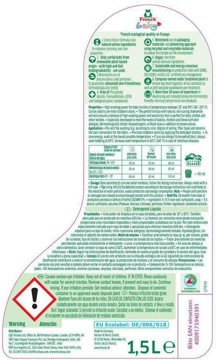Actual product image Frosch Baby (21 Washing cycles)