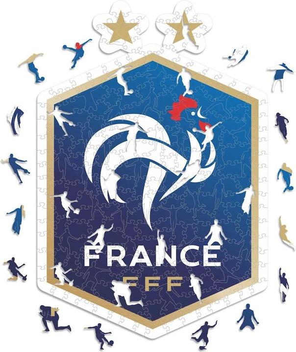 Produktbild Iconic FFF Französische Fussball Nationalmannschaft - Logo - Holz Puzzle Grösse S (150 Teile) (150 Teile)