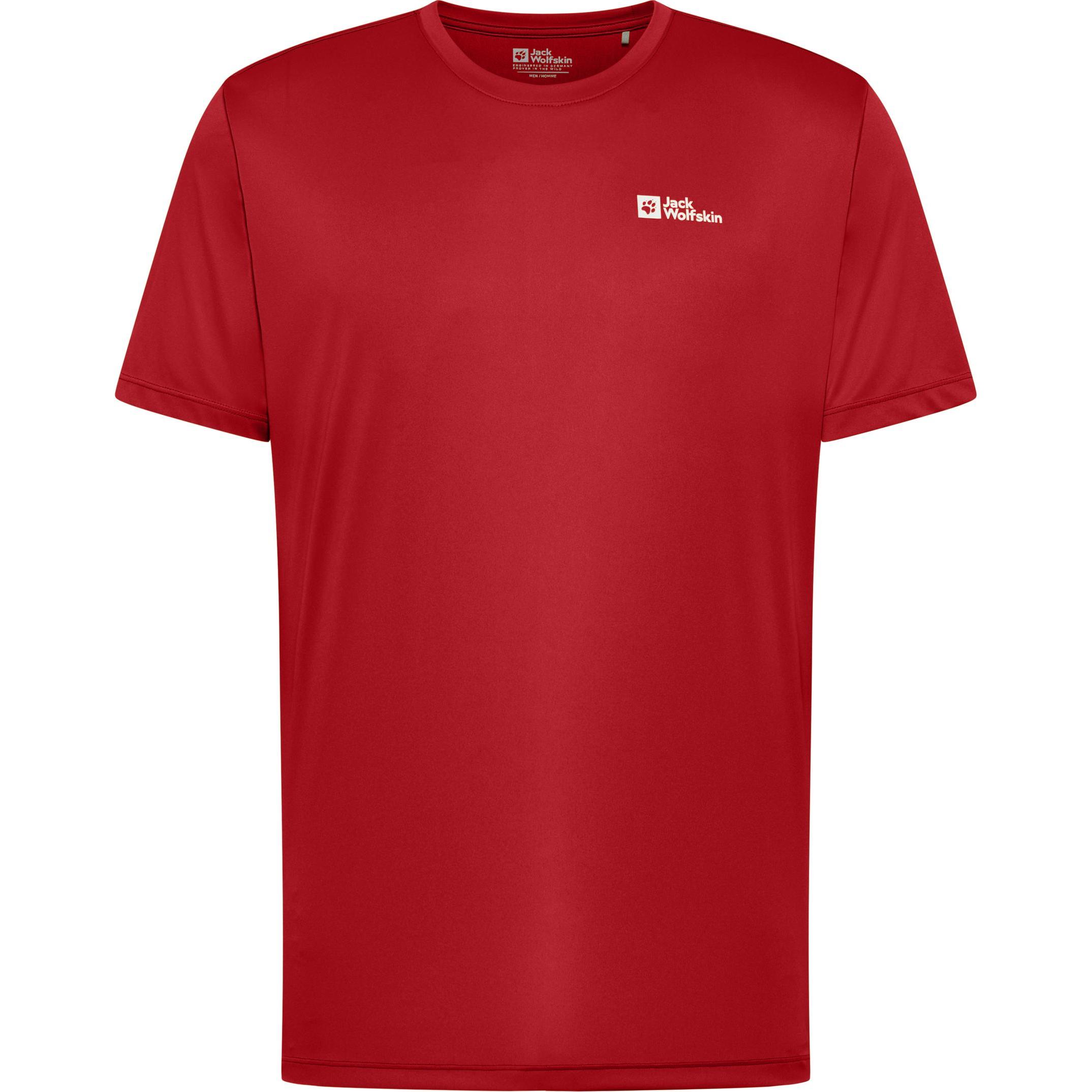 Jack Wolfskin, Herren, Sportshirt, Tech T M (M), Rot, M