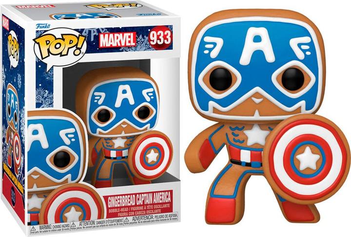 Actual product image Funko POP! - Marvel Holiday: Gingerbread Captain America