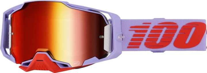 Produktbild 100% ARMEGA Goggle Fausto - Red Mirror Lens (Weiss, Rot)