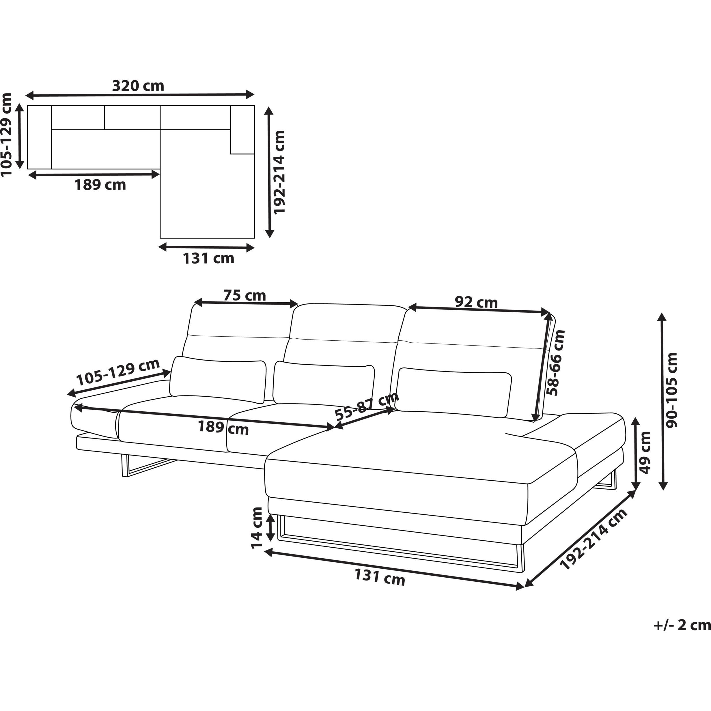 Thumbnail - Beliani, Sofa, Ikast (Ecksofa)