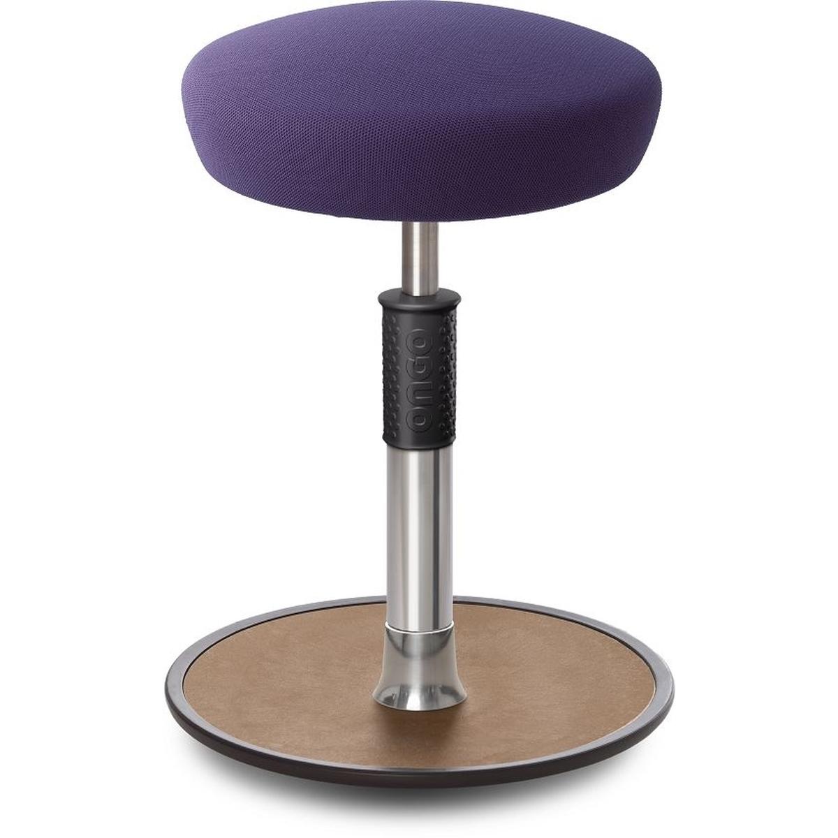 Ongo, Bürostuhl, Sitz- Stehhocker Free Regular Hutsitz Gestrick Lila chrom /Natur