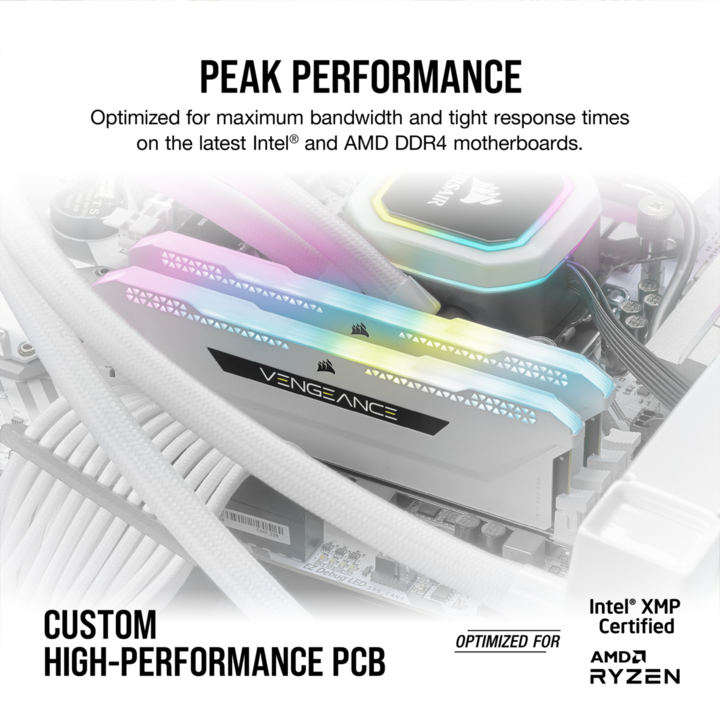 Productafbeelding Corsair Vengeance RGB Pro SL (4 x 8GB, 3200 MHz, DDR4 RAM, DIMM 288 pin)