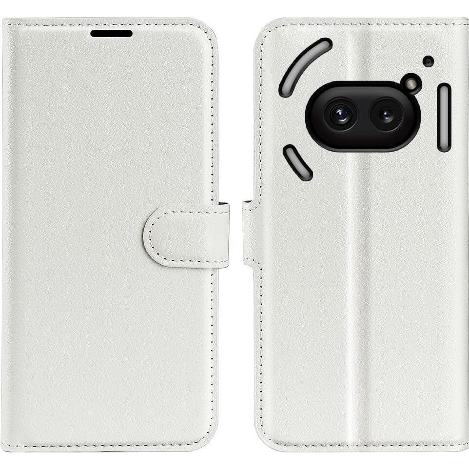 Thumbnail - Cover-Discount Nothing Phone (2a) - Leder Etui Hülle (Nothing Phone (2a)), Smartphone Hülle, Weiss