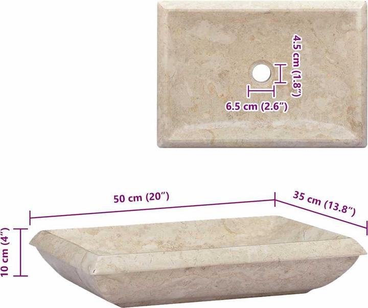 Produktbild vidaXL Becken (350 mm, 500 mm)
