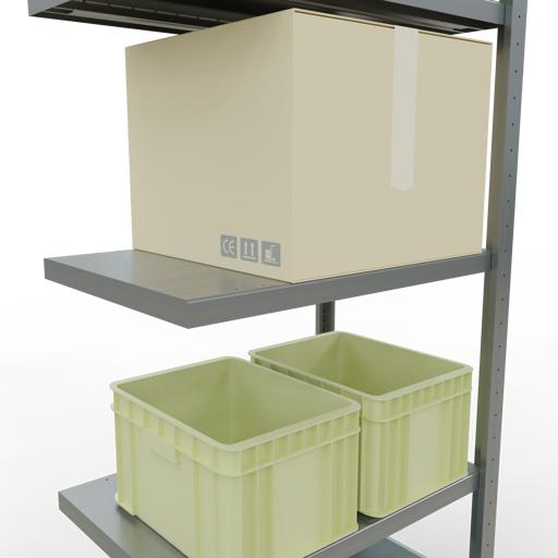 Actual product image Schulte Lagertechnik MULTIplus250 boltless add-on bay system with length bolts