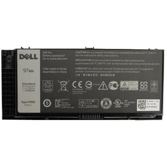 Dell Type FV993 Laptop-Batterie (9 Zellen, 8550 mAh), Notebook Akku, Schwarz
