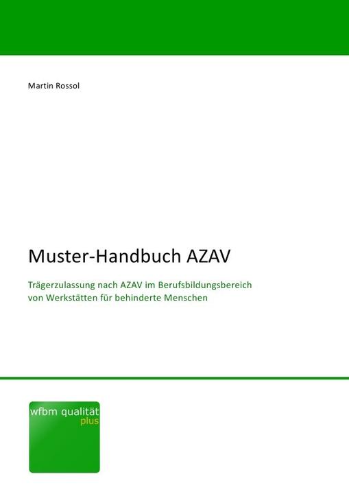 Produktbild Muster-Handbuch AZAV (Martin Rossol, Deutsch)