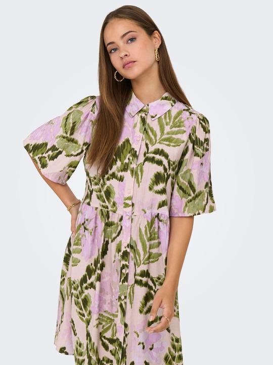 Produktbild JdY Normal geschnitten U-Ausschnitt Voluminöser Armschnitt Kurzes Kleid Kleid (M)