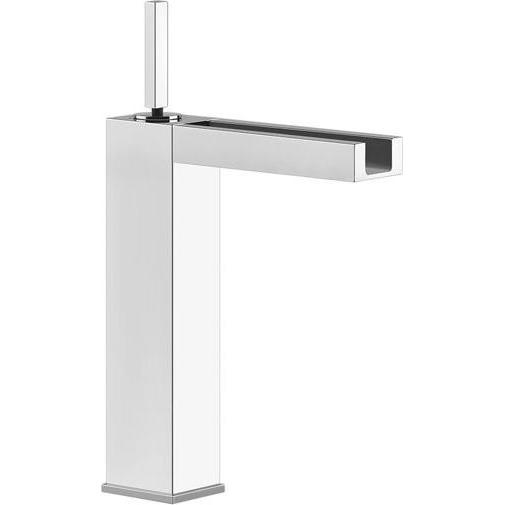 Gessi, Badarmatur, Rettangolo Joystick-Waschtischmischer höhere Version, mit Ablaufgarnitur 1 1/4, Ausladung 186