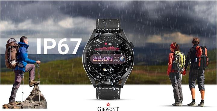 Actual product image Giewont Smartwatch Smartwatch GW450-2 Czarny + Pasek Czarny Skórzany (39.90 mm, 3G)