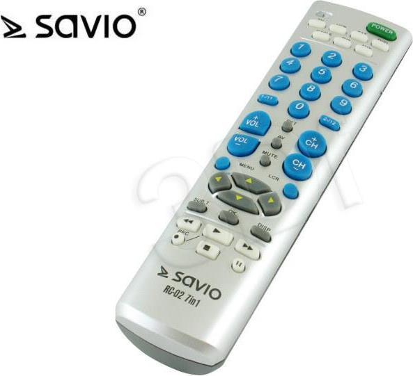 Produktbild Savio RC-02 Fernbedienung IR Wireless DVD/Blu-ray, TV Drucktasten (Universal Fernbedienung, Infrarot)