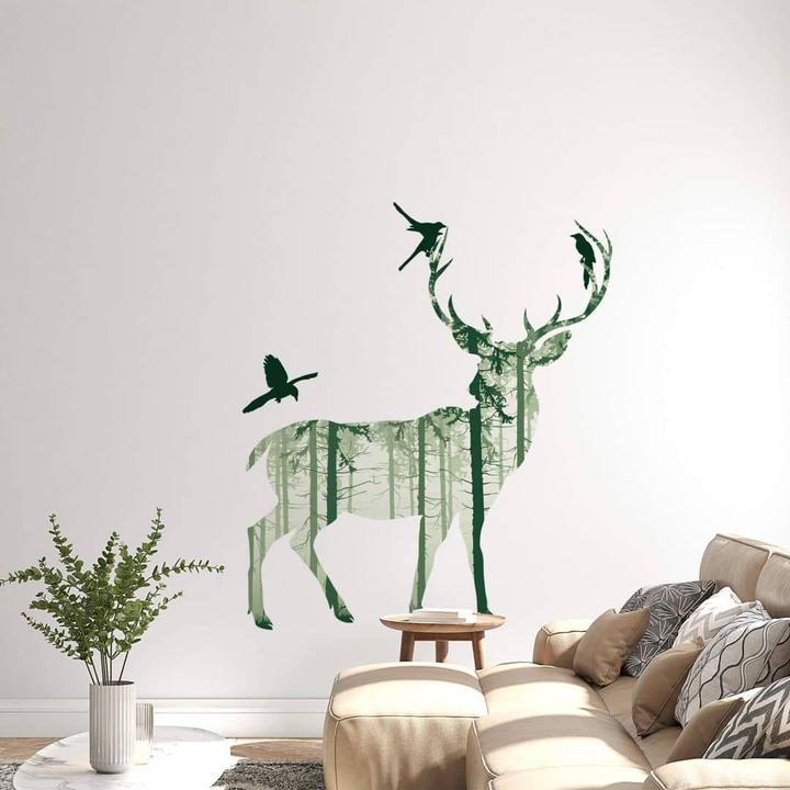 Image du produit Trenddeko Silhouette de cerf (53 x 60 cm)