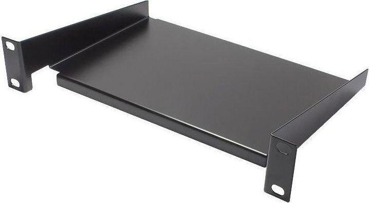Varia 10" Fachboden, Befestigung vorne, Einbautiefe 160 mm, tiefschwarz (RAL9005)