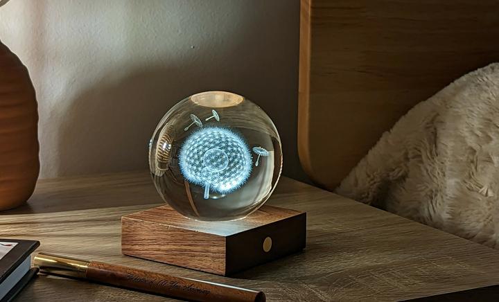 Actual product image Gingko Amber Crystal Light