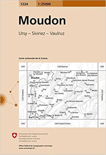 Produktbild Landkarte 1224 Moudon 1:25'000