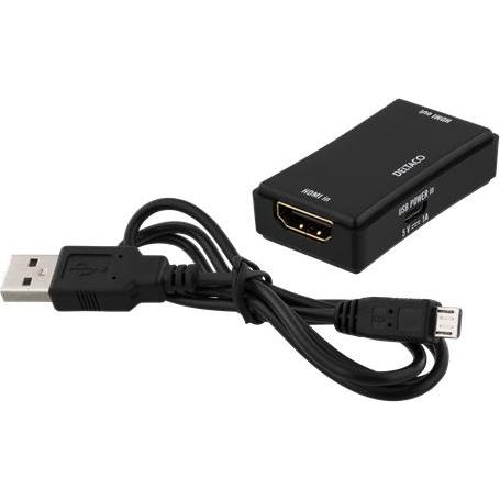 Thumbnail - Deltaco HDMI-7036 AV extender AV repeater Black, Video Converter