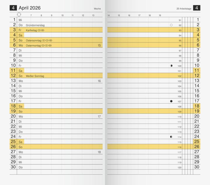 Rido Nachfüllung Taschenkalender 2026 (German)