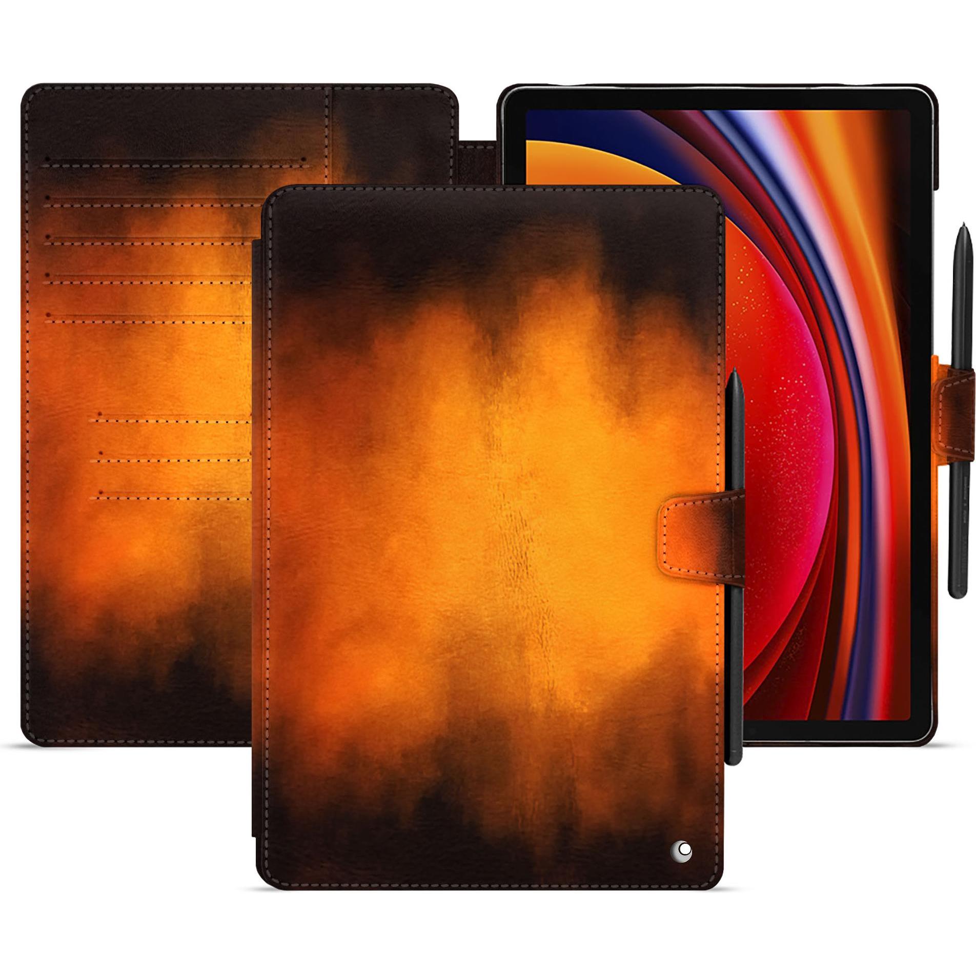 Noreve Lederschutzhülle Samsung Galaxy Tab S9 (Galaxy Tab S9), Tablet Hülle, Violett