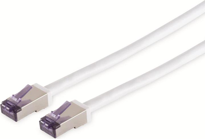 smart MULTIMEDIA CAT.6a network cable Superflex, S/FTP, white, 0.25m (S/FTP, CAT6a, 0.25 m)