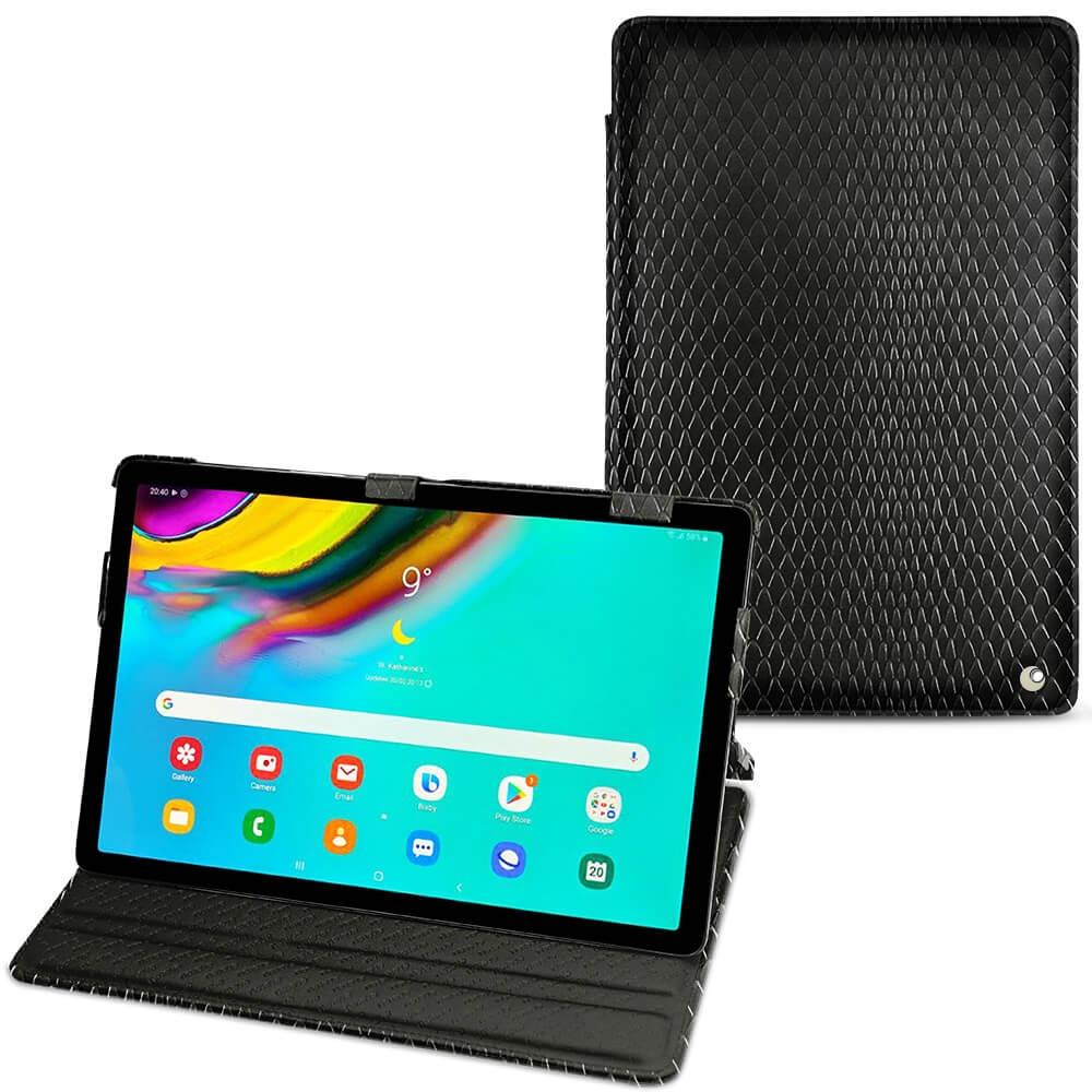 Noreve Lederschutzhülle horizontal (Galaxy Tab S5e), Tablet Hülle, Schwarz