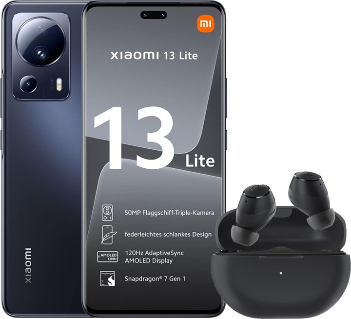 Produktbild Xiaomi 13 Lite (256 GB, Black, 6.55", Dual SIM, 50 Mpx, 5G)