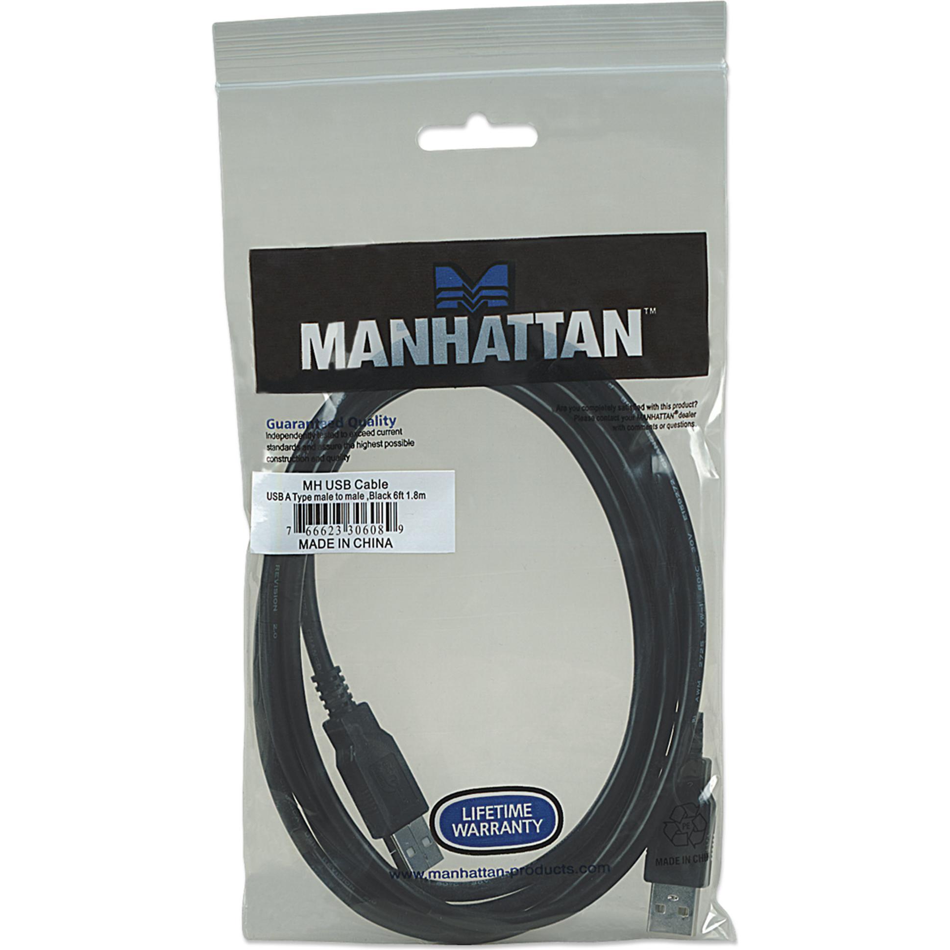 Thumbnail - Manhattan USB A – USB A (1.80 m, USB 2.0), USB Kabel