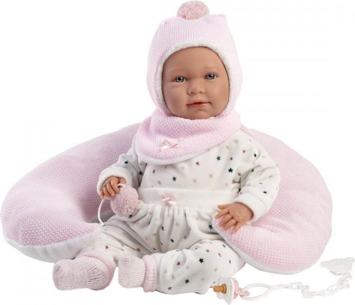 Llorens Mimi weinende Babypuppe mit Croissantkissen, 42 cm