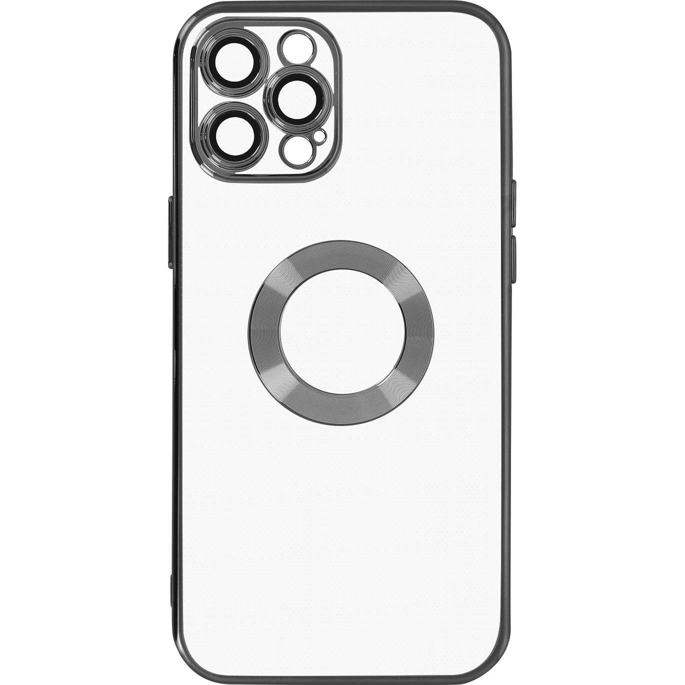 Avizar Transparente Silikonhülle im Chrome-Style Series (Apple iPhone 12 Pro), Smartphone Hülle, Transparent