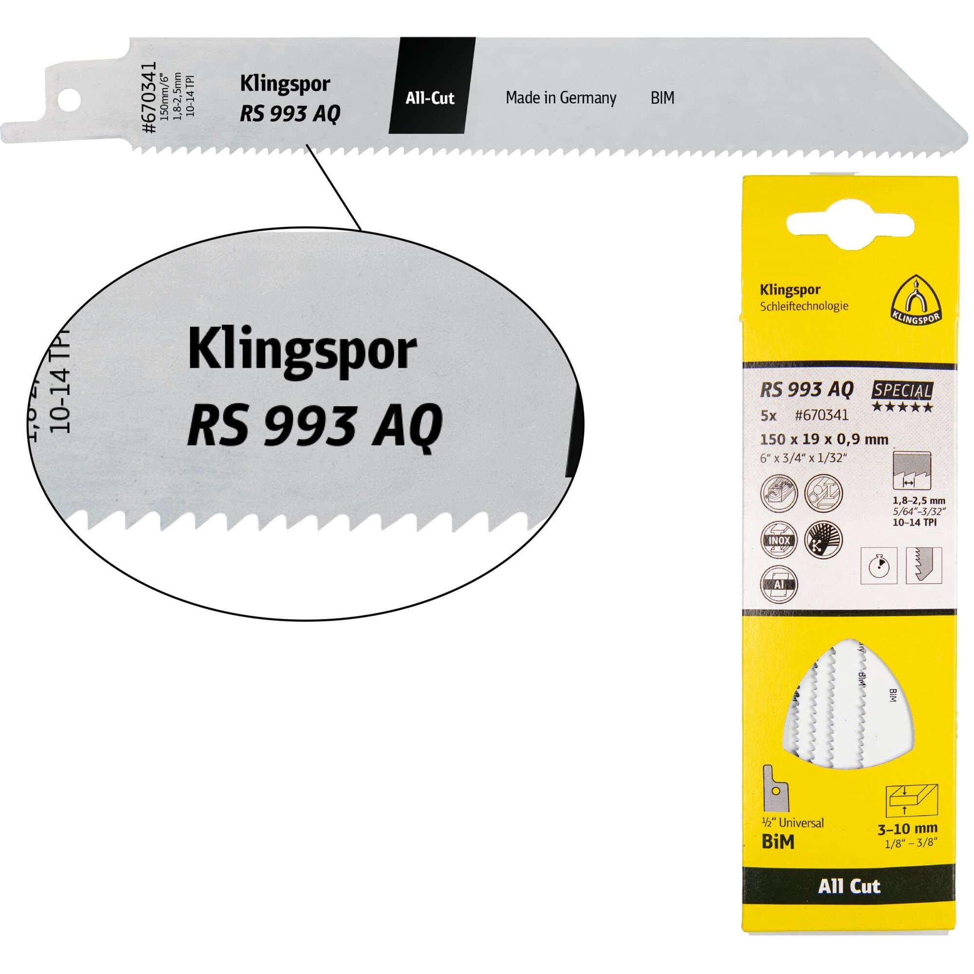 Klingspor, Lama, RS 993 AQ Special - Saw blades 19 x 300 x 0,9 mm